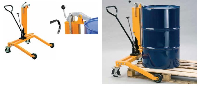PALLETTIZZATORE SOLLEVA-FUSTI IDRAULICO FRONTALE e ANGOLARE