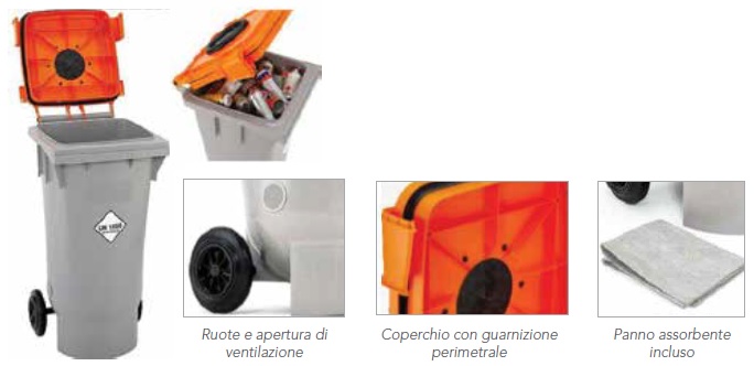 CONTENITORE DI RACCOLTA PER BOMBOLETTE SPRAY