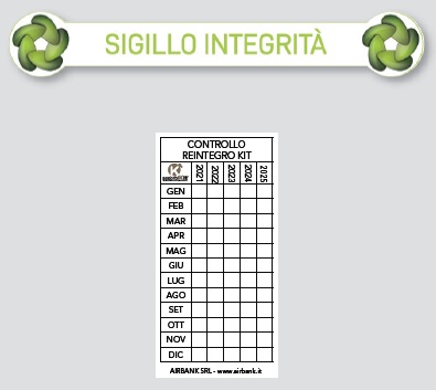 ADESIVO SIGILLO INTEGRITA' E REINTEGRO KIT