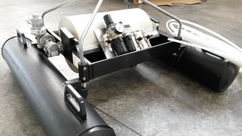 Skimmer disoleatore a rulli con pannello di controllo, pronto all'uso