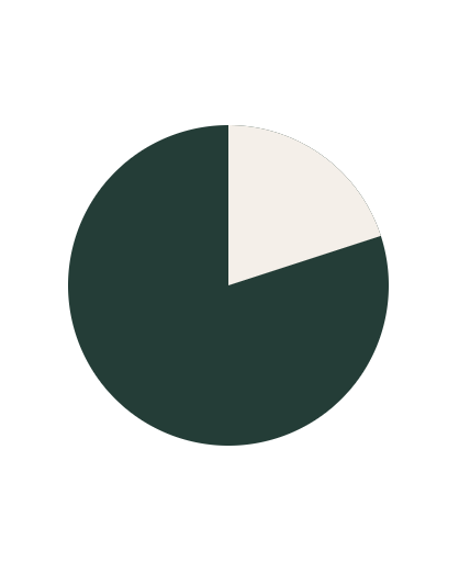 sostenibilita-contratti-indeterminato-2025 Grafico a torta: contratti a tempo indeterminato 20%
